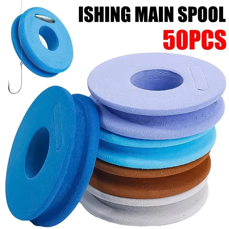 10/20/50pcs EVA Foam Spools Fishing line rigs & trace easy storage no mess