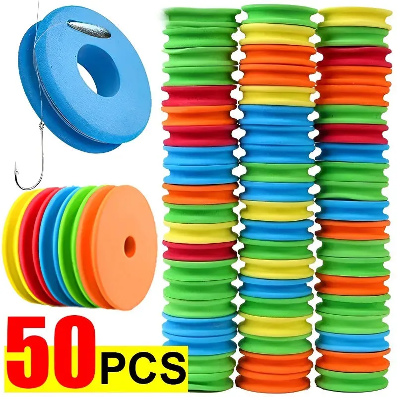 10/20/50pcs EVA Foam Spools Fishing line rigs & trace easy storage no mess