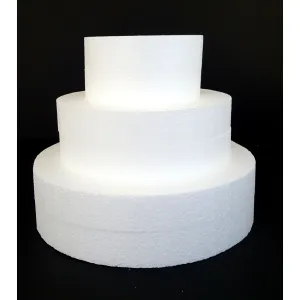 12" x 3" and 9" x 3" and 6" x 3" Cake Dummy Foam Discs
