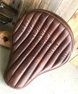 12x13" Brown Tuck Roll Seat Chopper Harley Sportster Indian Bobber Bates Style
