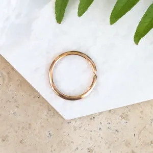 14KT Rose Gold Open Circle Slide Round Pendant Disc