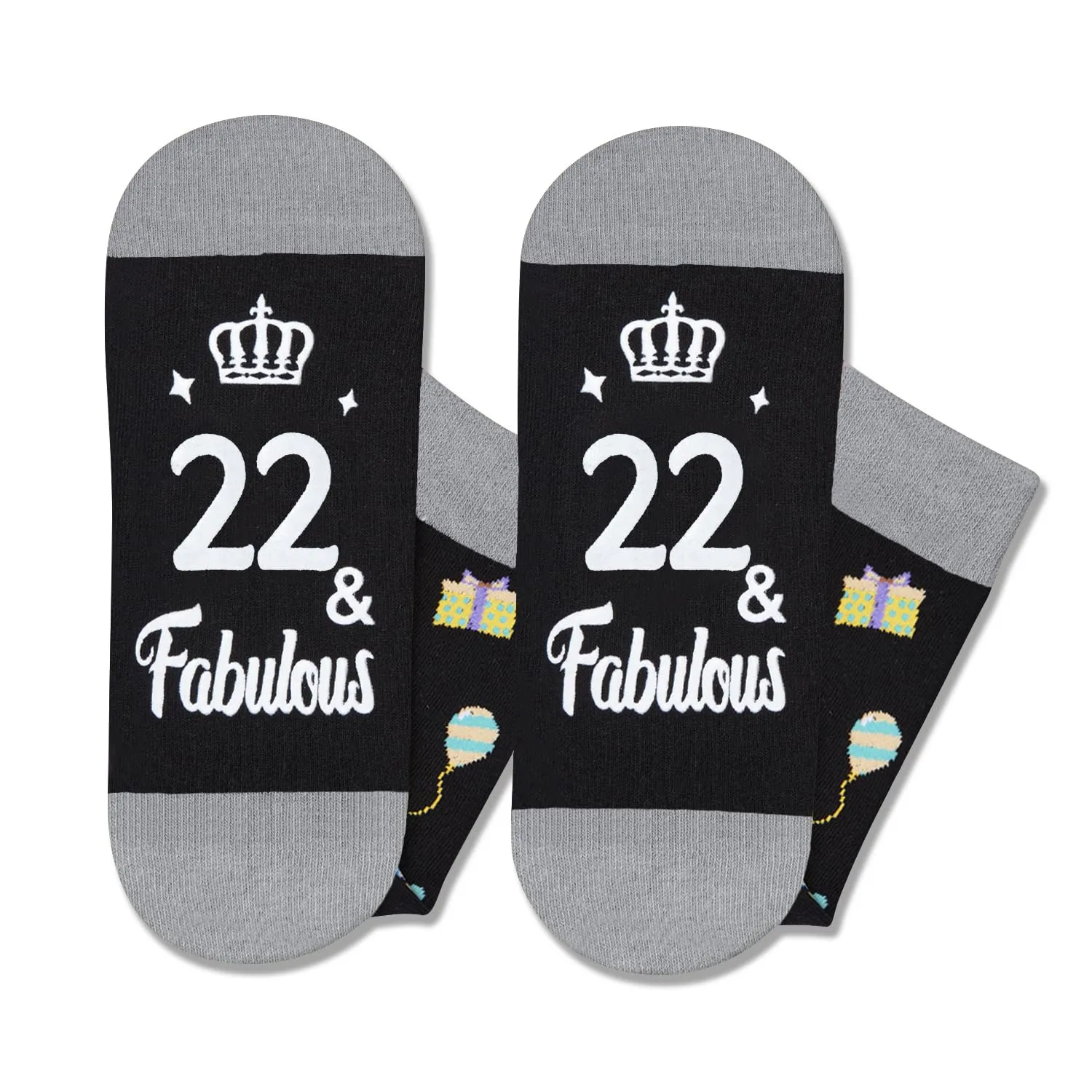 22nd Birthday Gifts Socks Ideas - Gifts for 22 Year Old Woman Man Best Gifts for 22 Year Old Male Female, Gifts Greeting Card