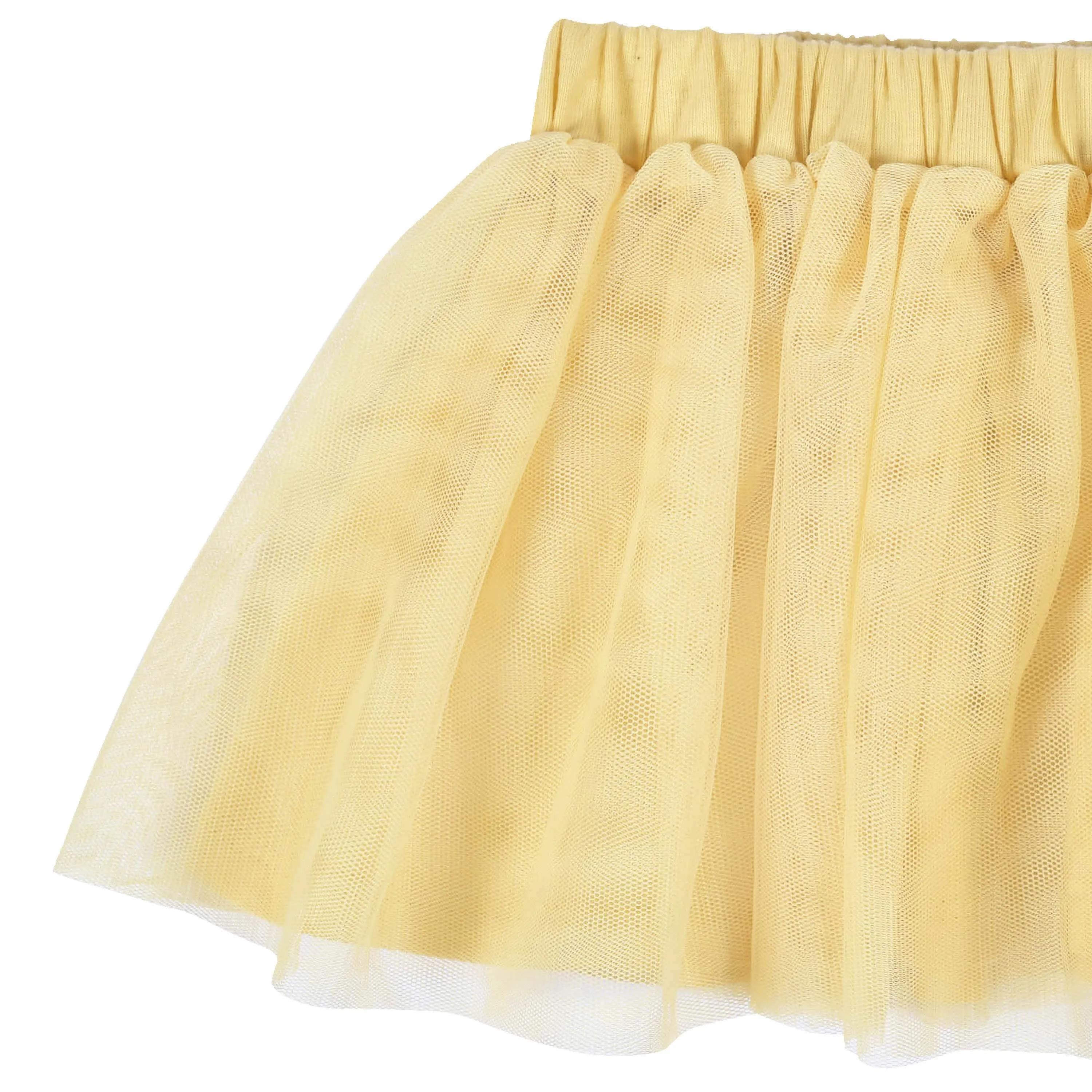 3-Piece Baby & Toddler Girls Golden Flowers French Terry Top, Tulle Tutu, & Legging Set