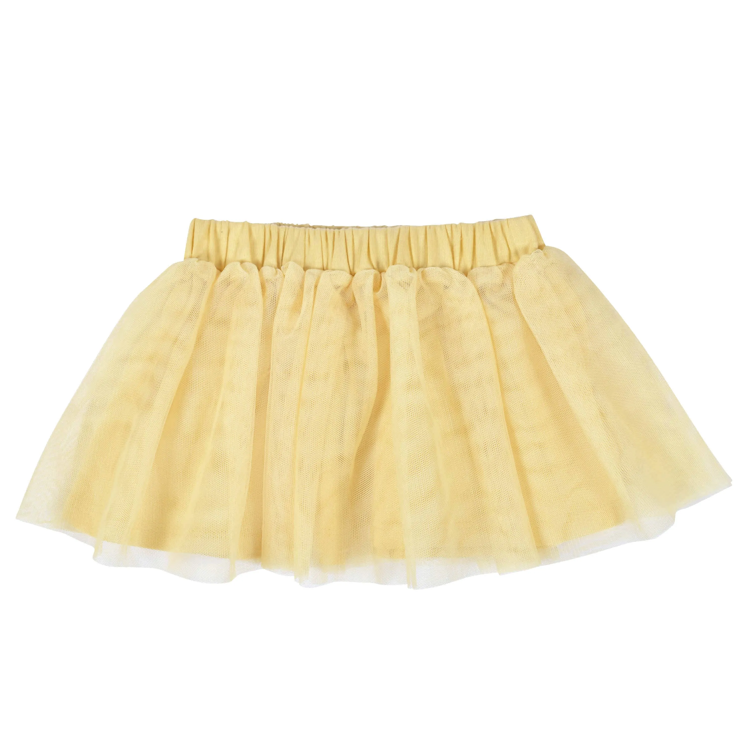3-Piece Baby & Toddler Girls Golden Flowers French Terry Top, Tulle Tutu, & Legging Set