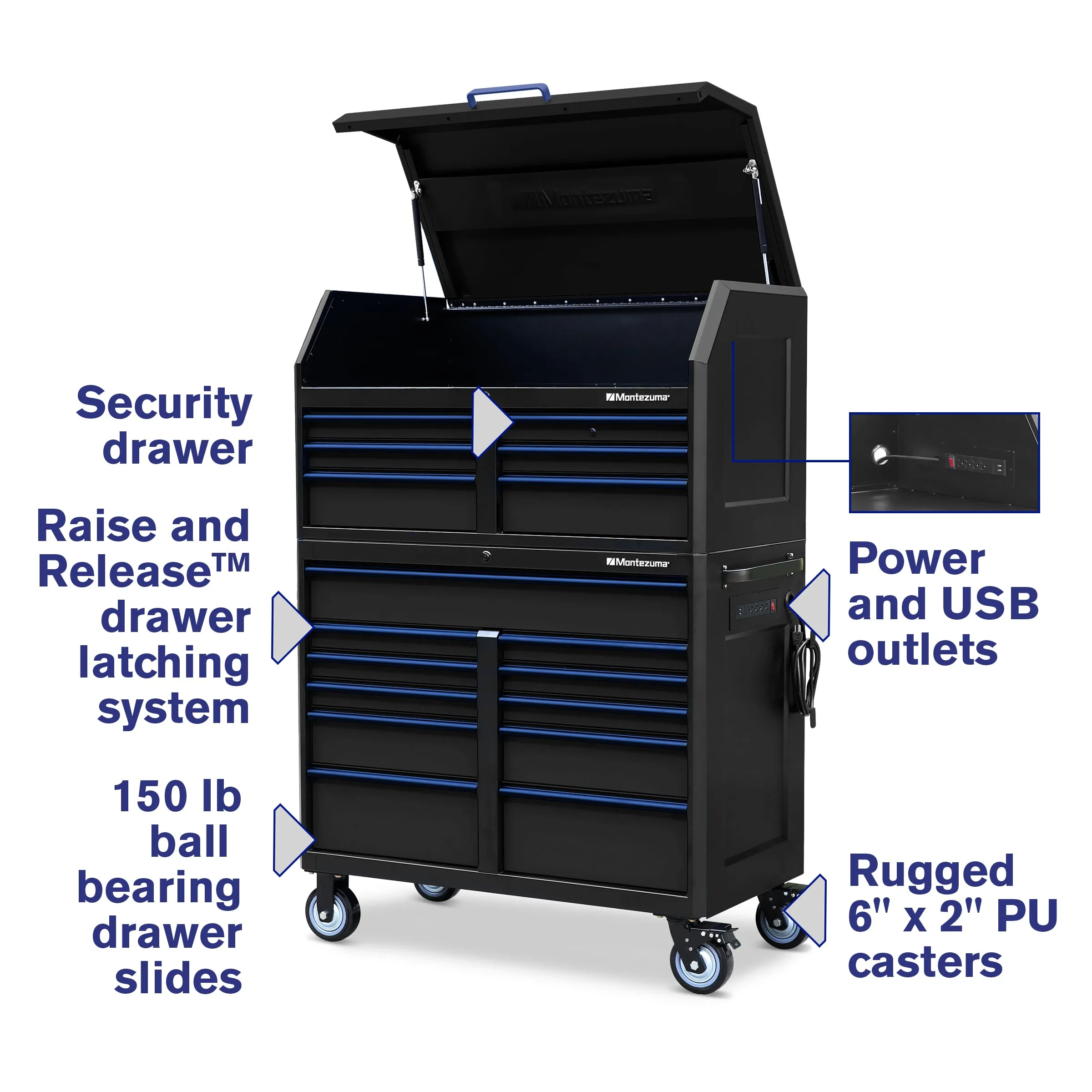 46 x 24 in. 17-Drawer Tool Combo
