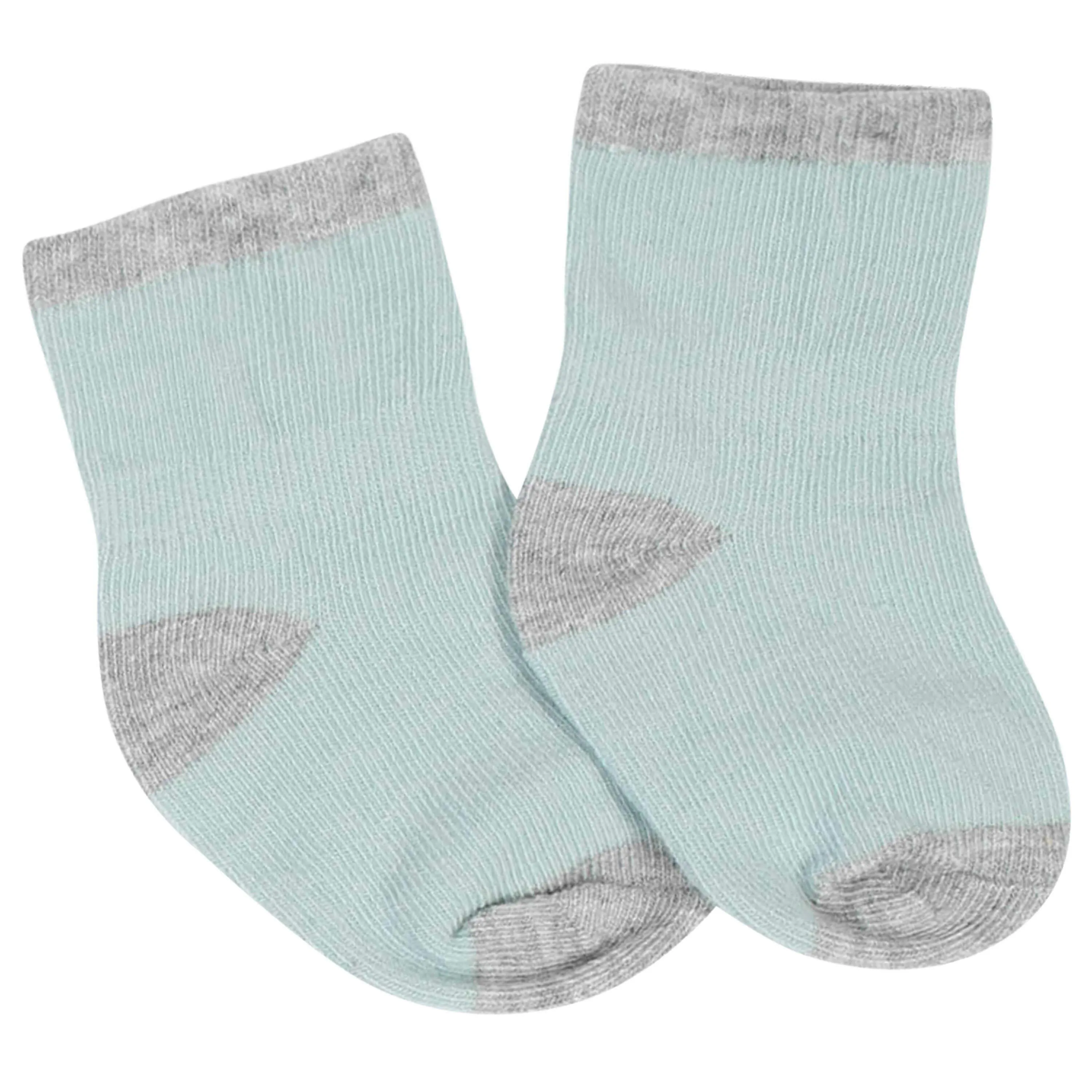 6-Pack Baby Boys' Bear Wiggle Proof Jersey Crew Socks