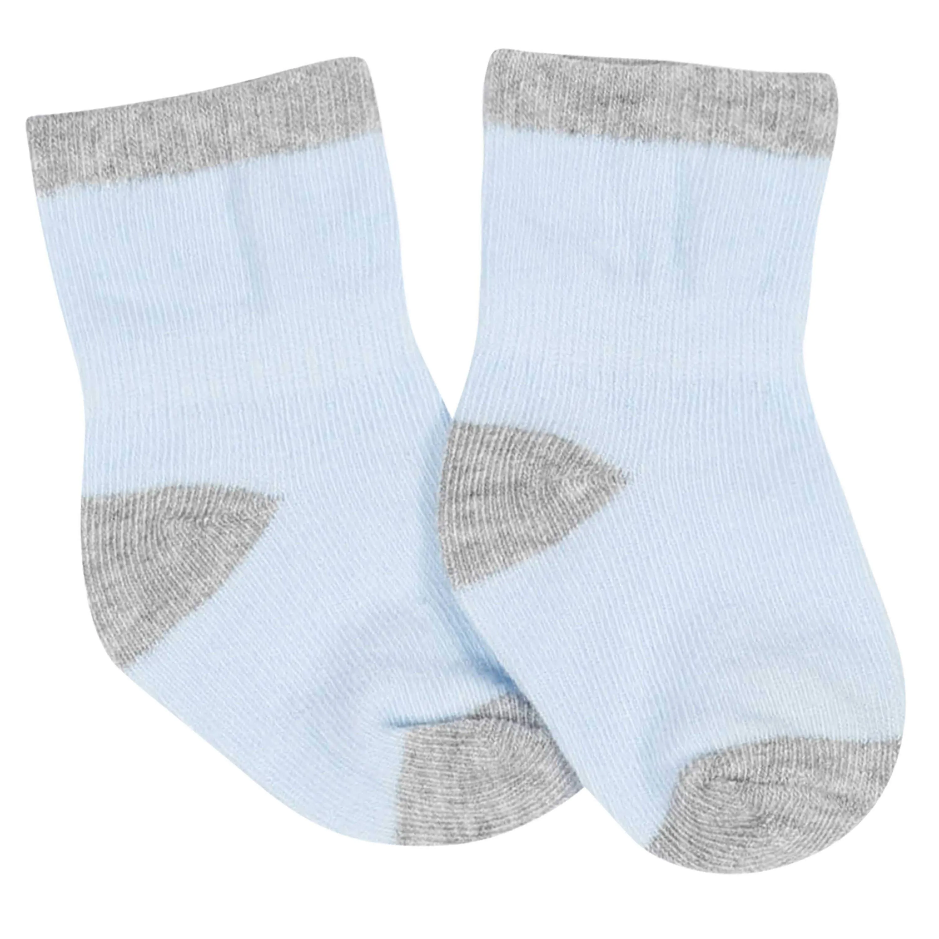 6-Pack Baby Boys' Bear Wiggle Proof Jersey Crew Socks