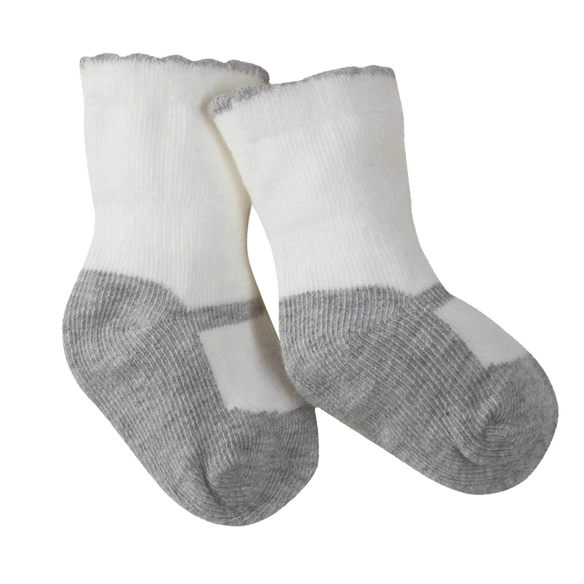 6-Pack Baby Girls Heart Wiggle Proof® Jersey Crew Socks