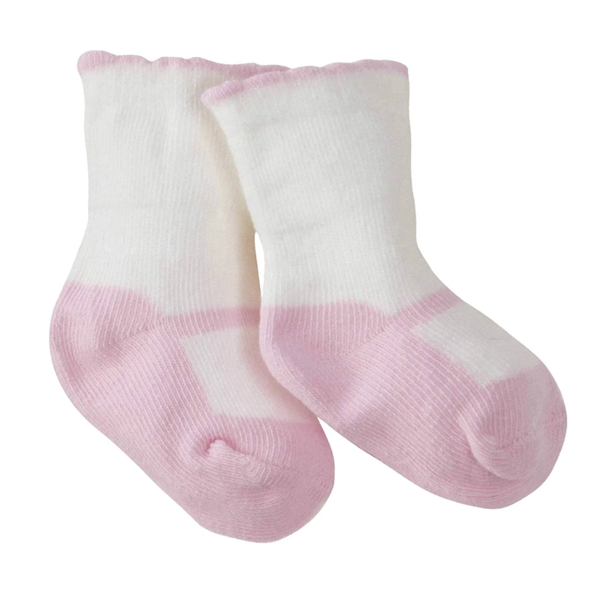 6-Pack Baby Girls Heart Wiggle Proof® Jersey Crew Socks