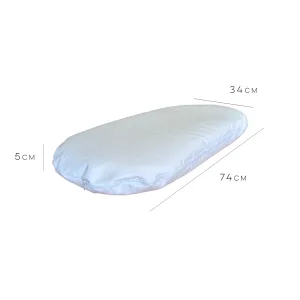 74 x 34 cm  Natural-Start Moses Basket Mattress - Coir & Wool
