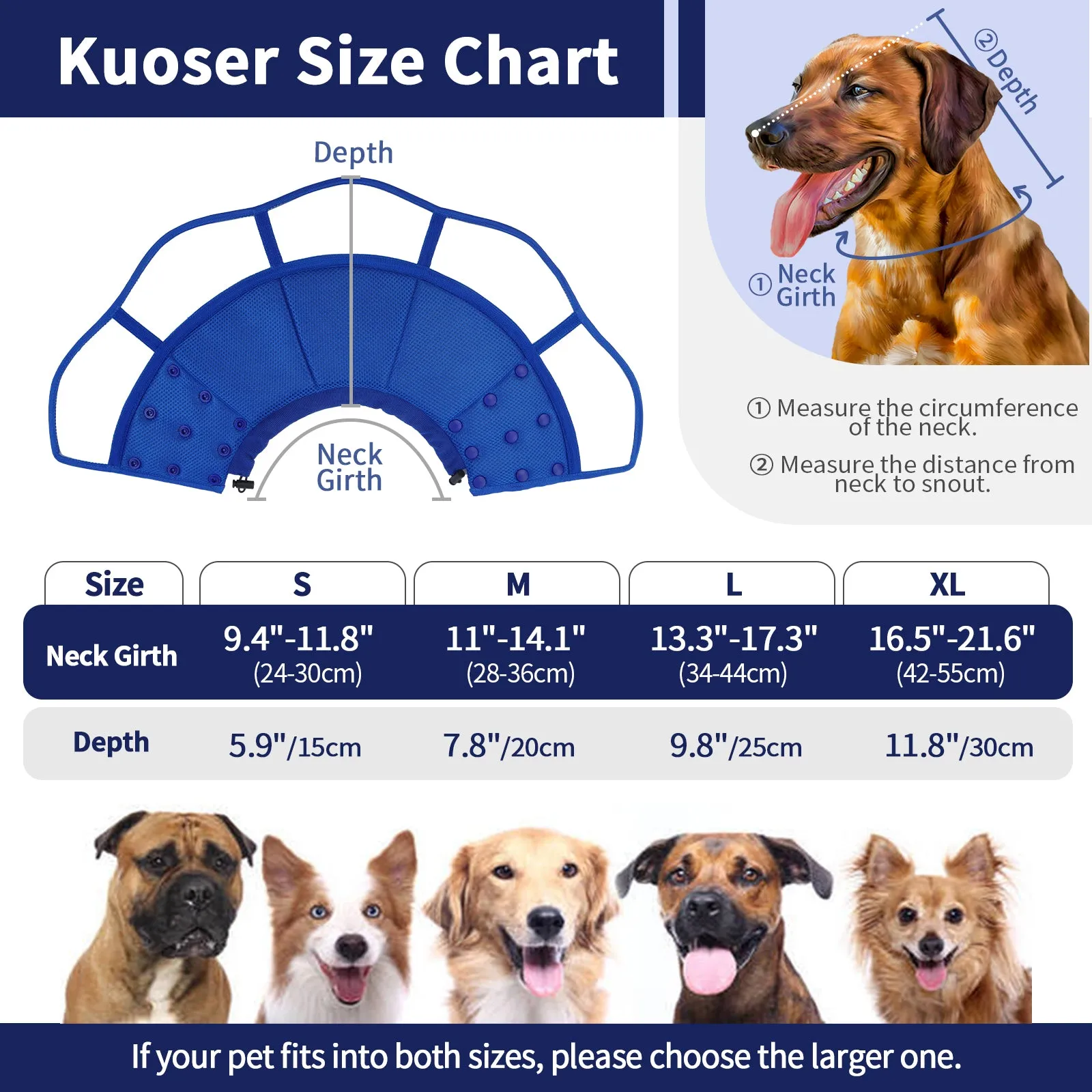 Adjustable Dog Cones for Dogs to Stop Licking