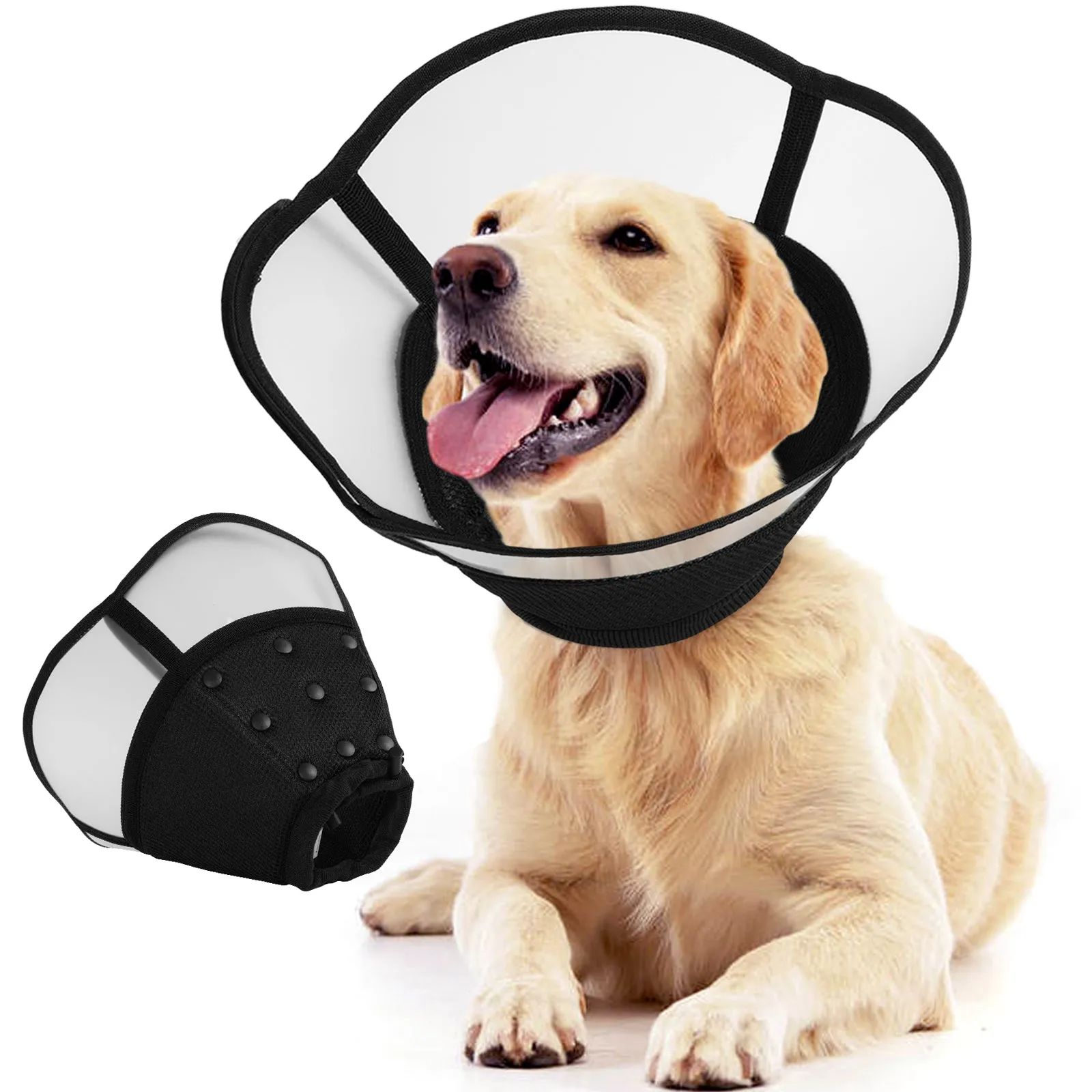 Adjustable Dog Cones for Dogs to Stop Licking