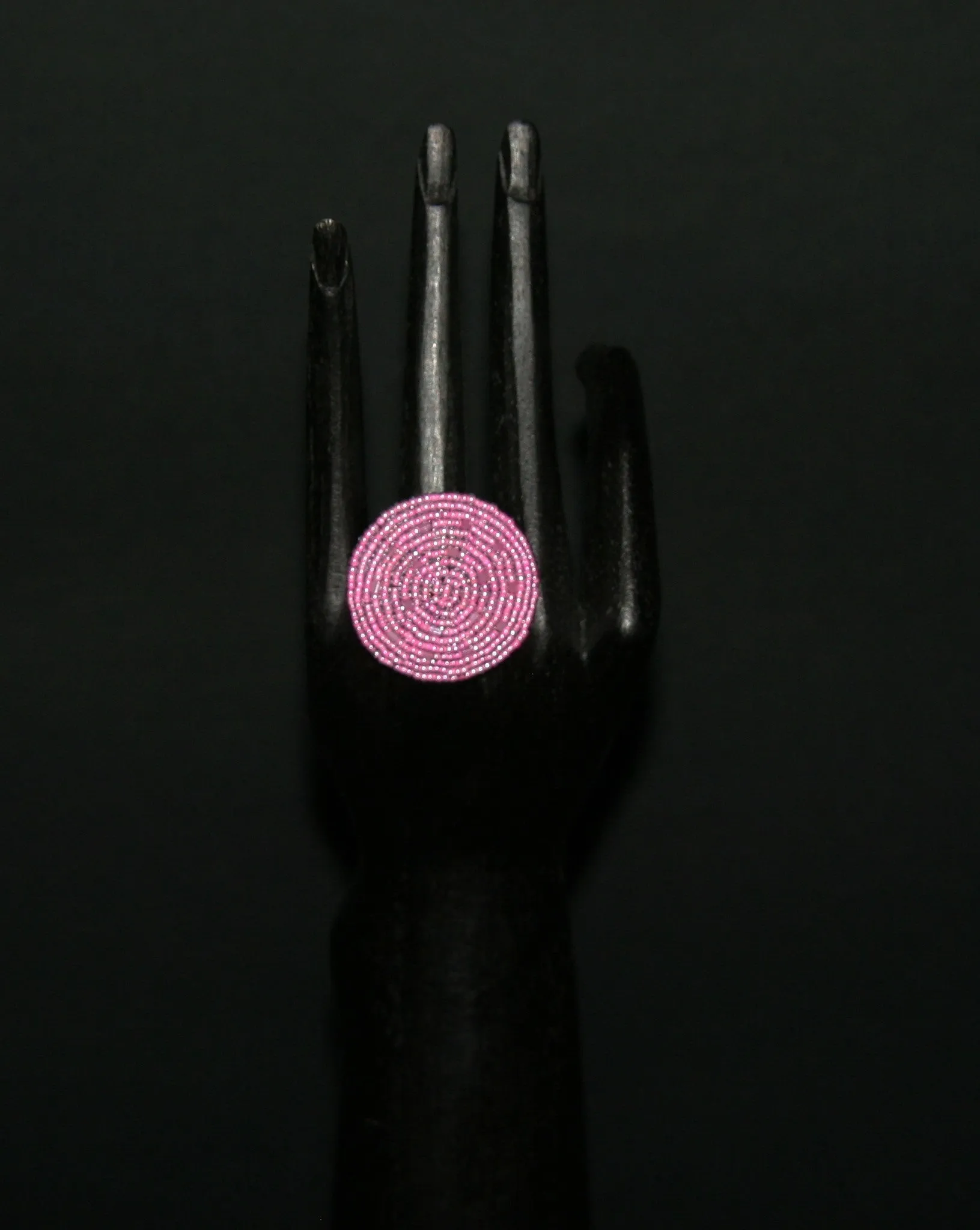 African Beaded Ring Cotton Candy Color 5