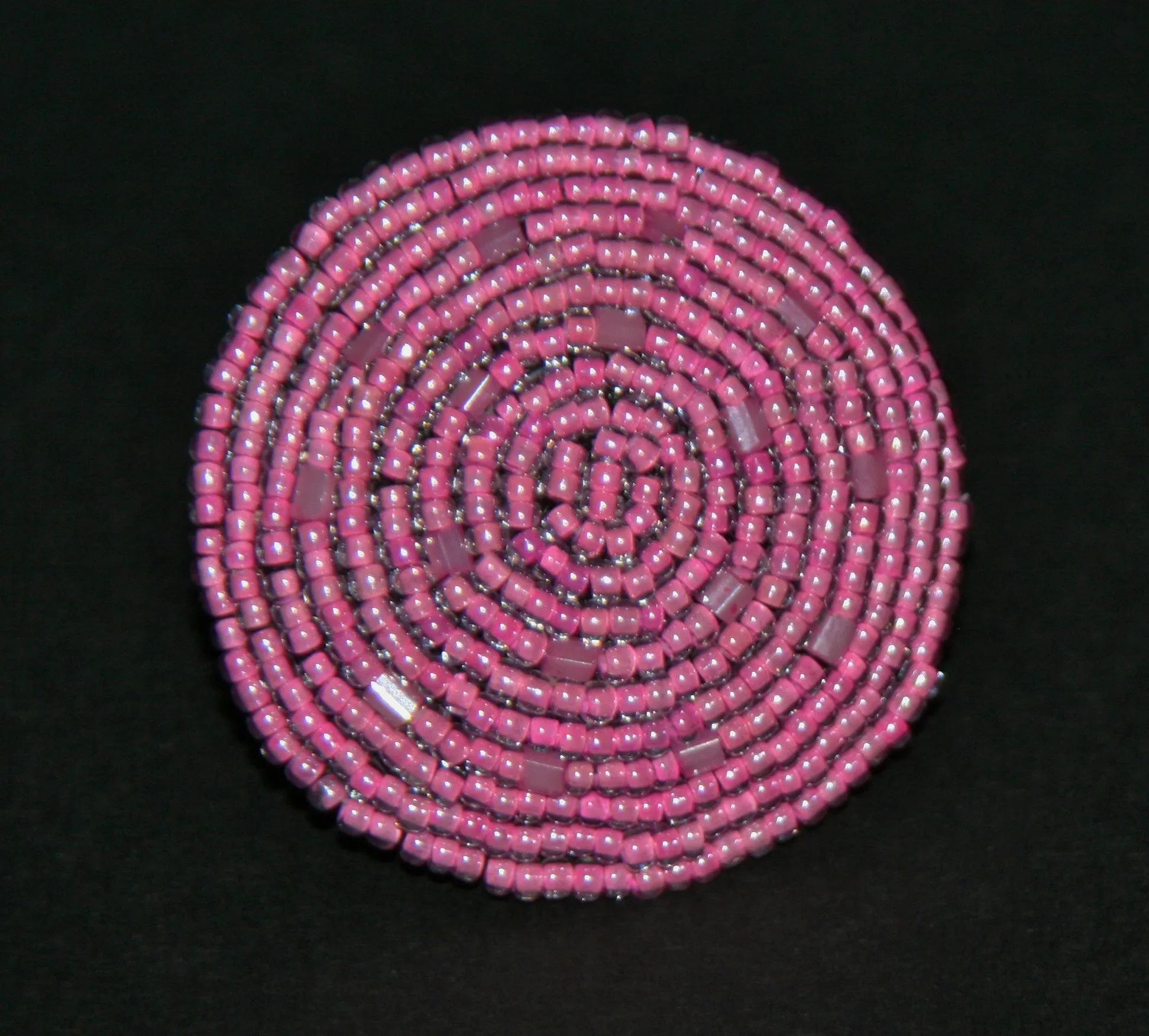 African Beaded Ring Cotton Candy Color 5