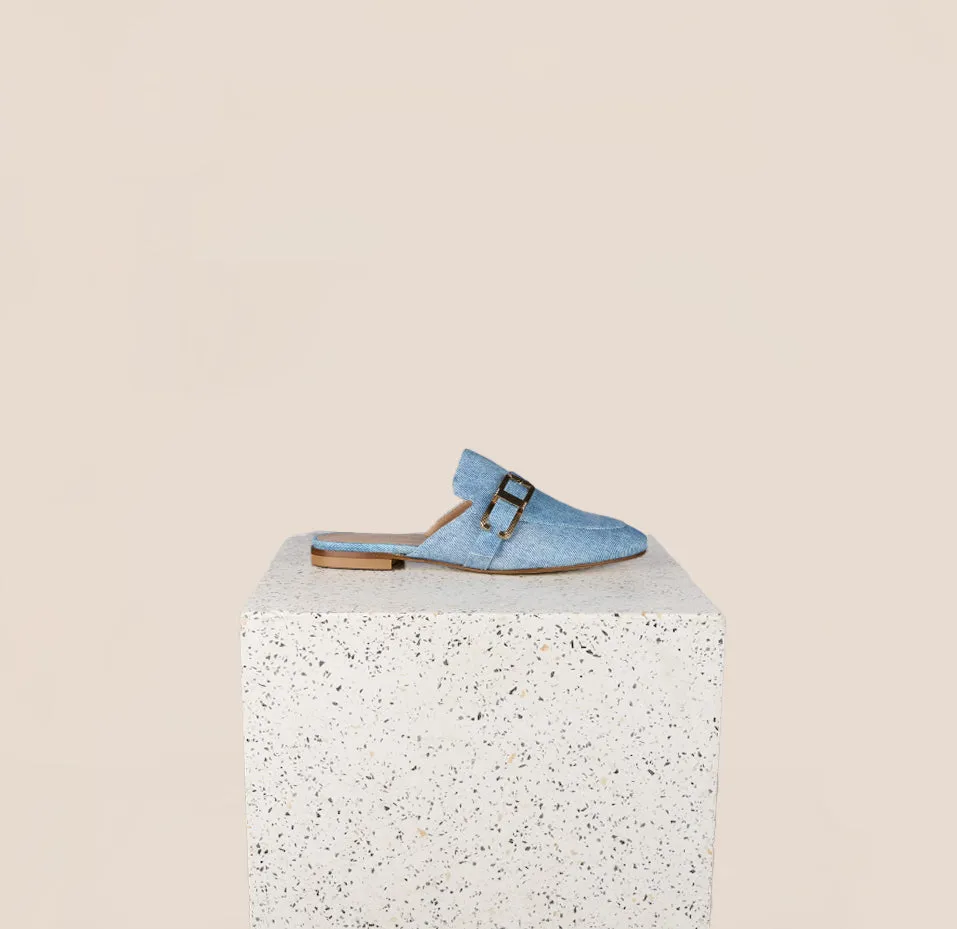 Alba Buckle - Denim Print