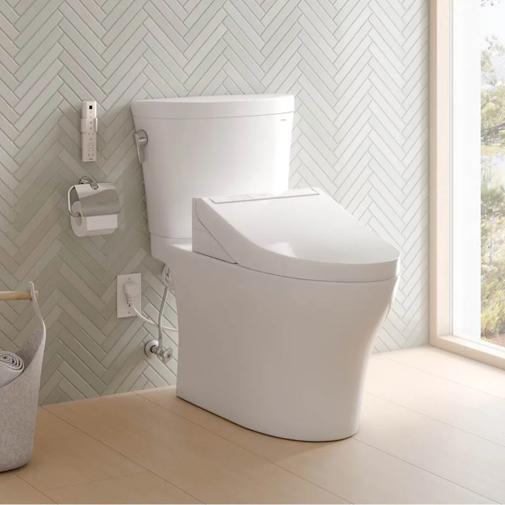 Aquia IV Arc - Washlet  C5 Complete Dual Flush Two Piece Toilet - Floor Mount - 19" Vitreous China/Cotton