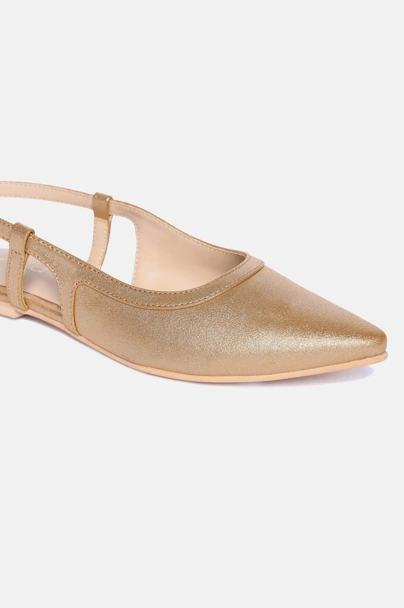 AURELIA GOLD Pointed Toe Flat-ZCELIA