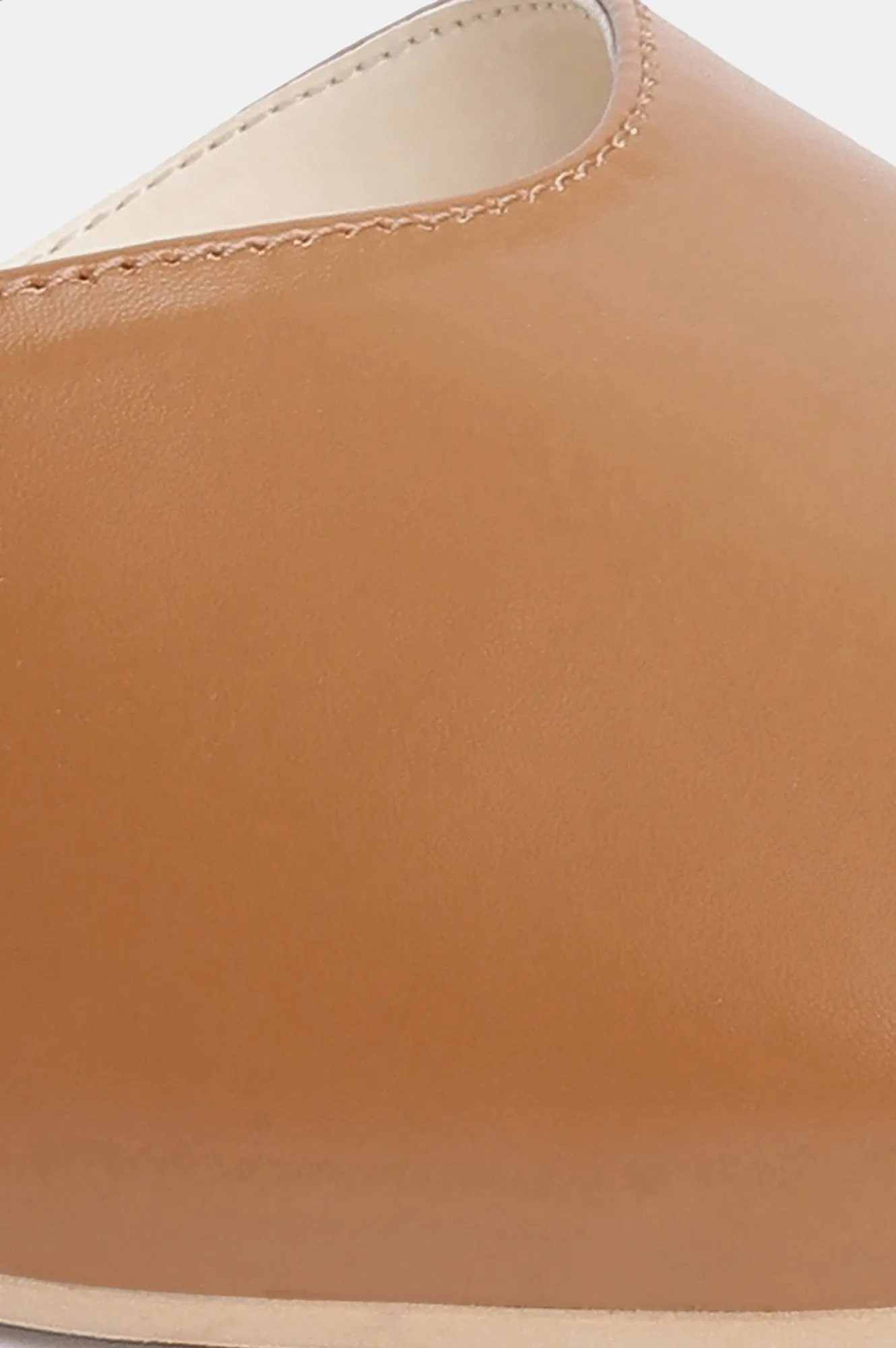 Aurelia Solid Tan Square Toe Flat