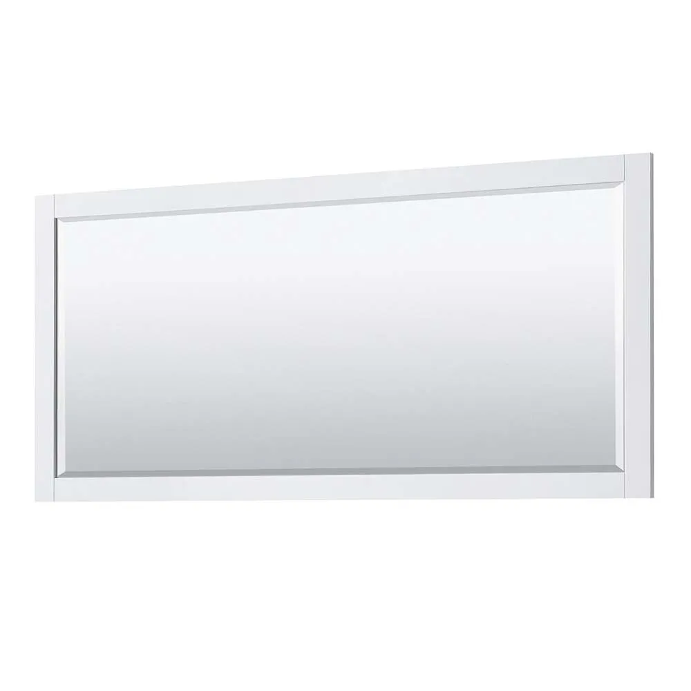 Avery 72 Inch Double Bathroom Vanity in White - Polished Chrome Trim
