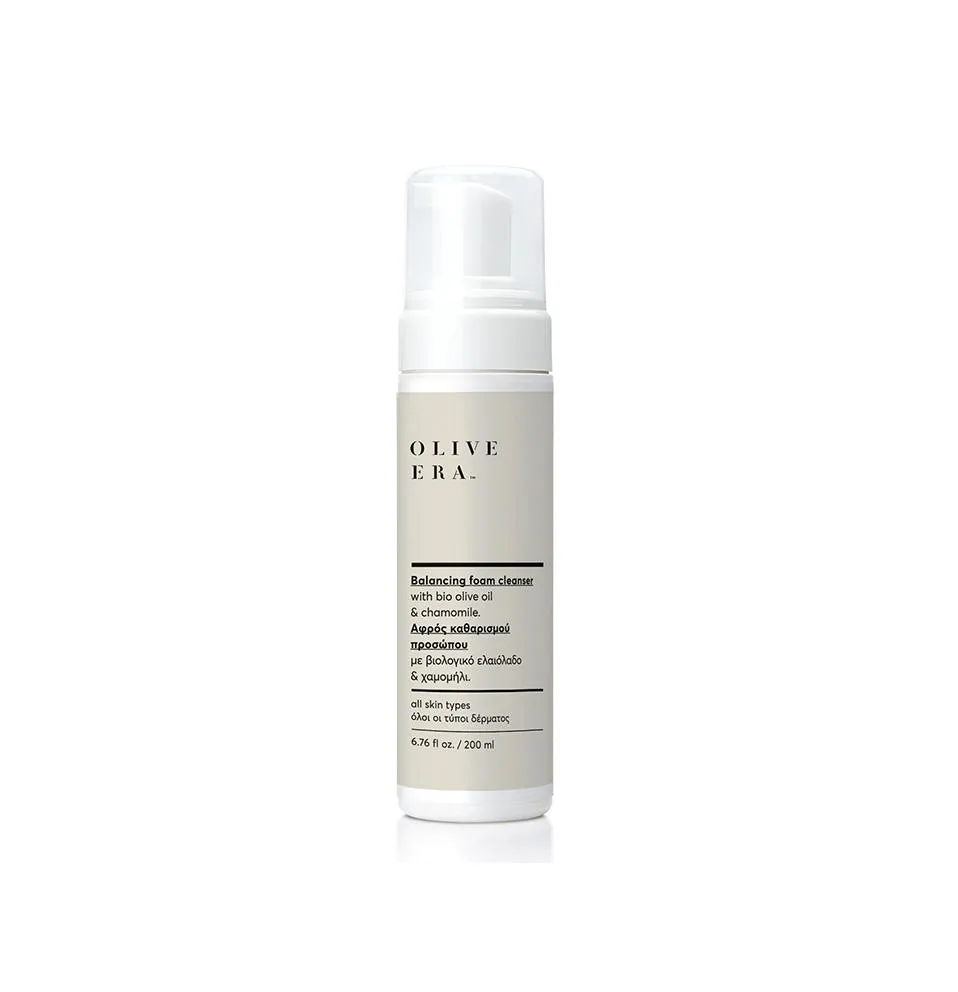 Balancing foam cleanser with bio olive oil & chamomile 200ml