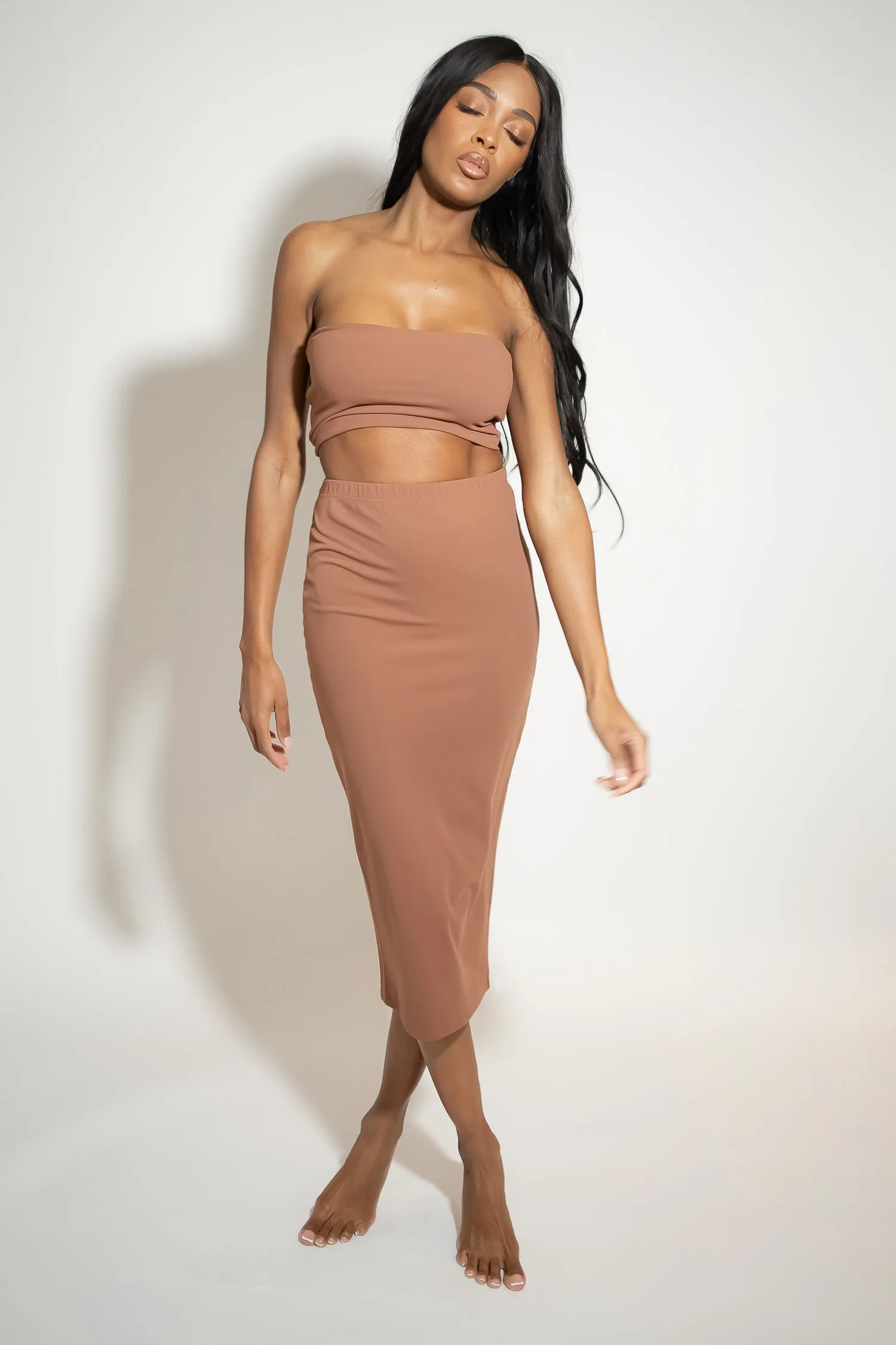 Bandeau Crop Top - Toasted Coconut