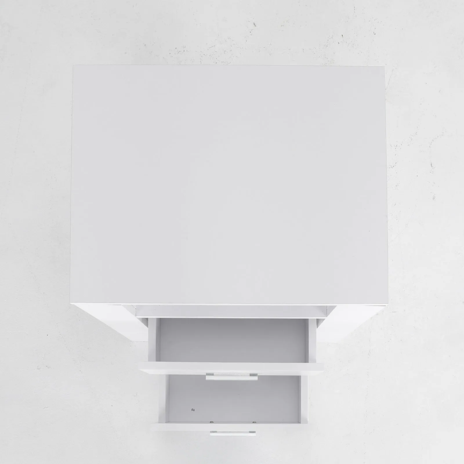 Bedside Table Side Storage Cabinet Nightstand Bedroom 2 Drawer 1 Shelf ZURI WHITE