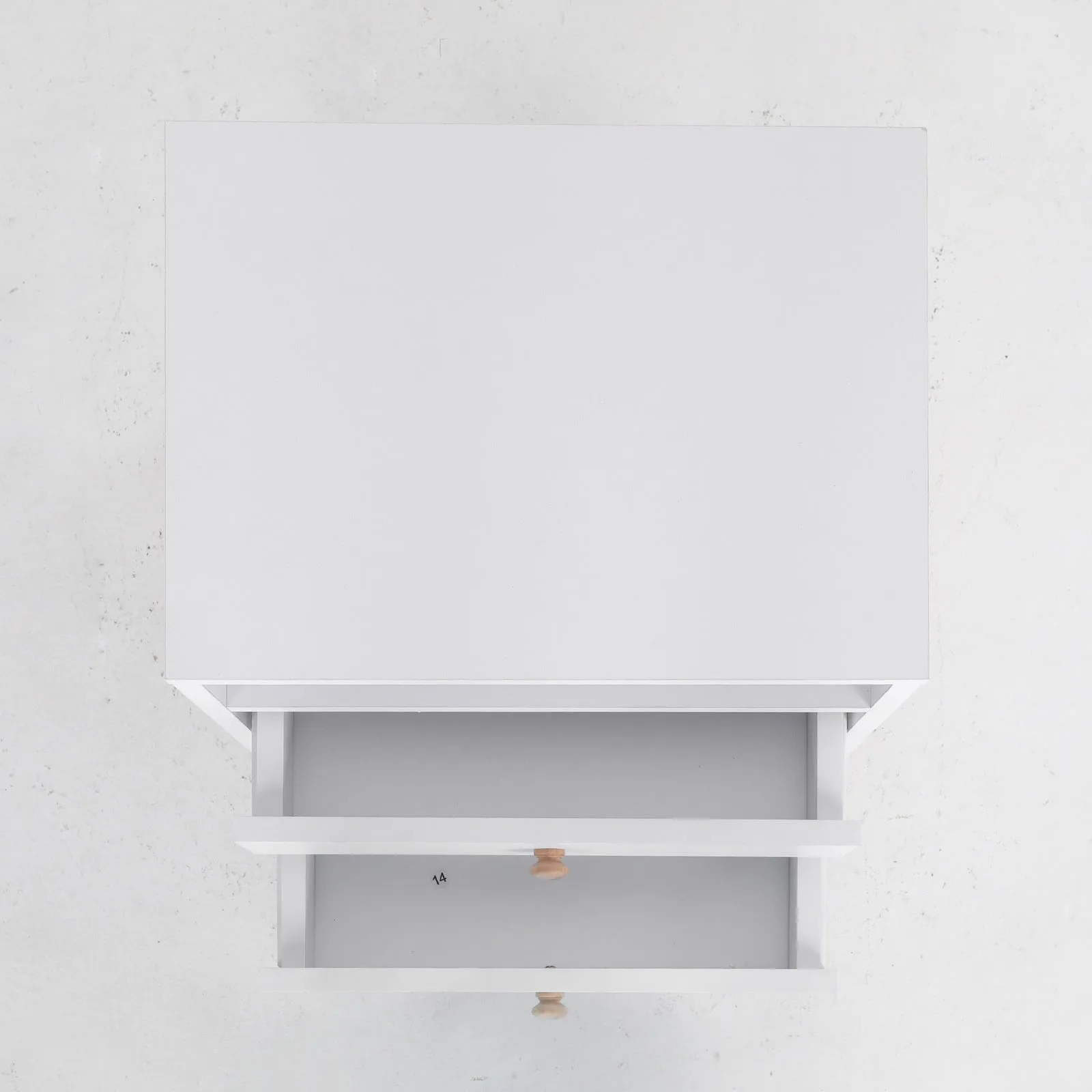 Bedside Table Side Storage Cabinet Nightstand Bedroom 2 Drawer ANYA - WHITE