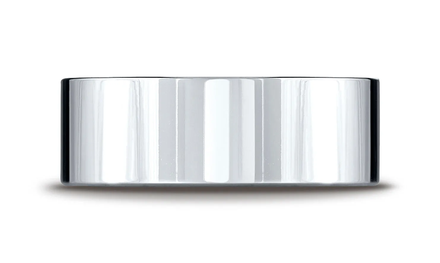 Benchmark Palladium 8mm Flat Comfort-Fit Wedding Band Ring (Sizes 4 - 15 )