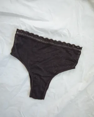 Black Sheerly Mesh High Waist Undies