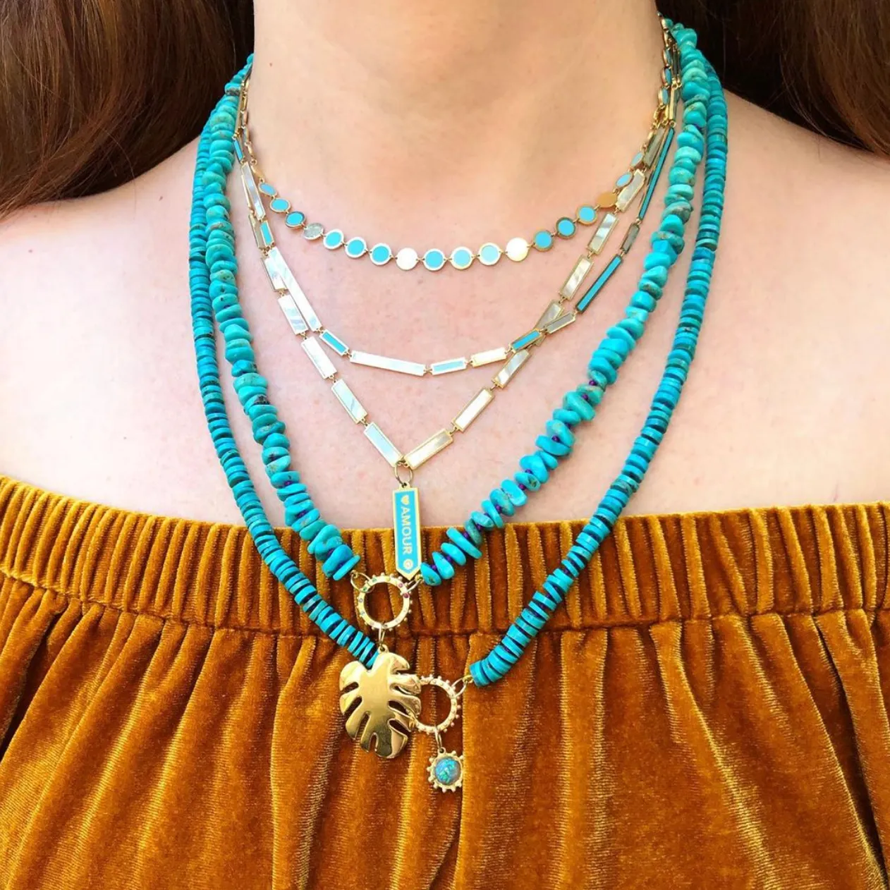 BOHEME TURQUOISE HEISHI OPEN CHAIN rts