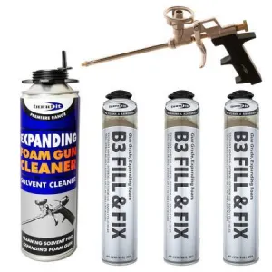 Bond It Expanding Gun Foam Kit (3x Foam, 1x Cleaner, 1x Gun)