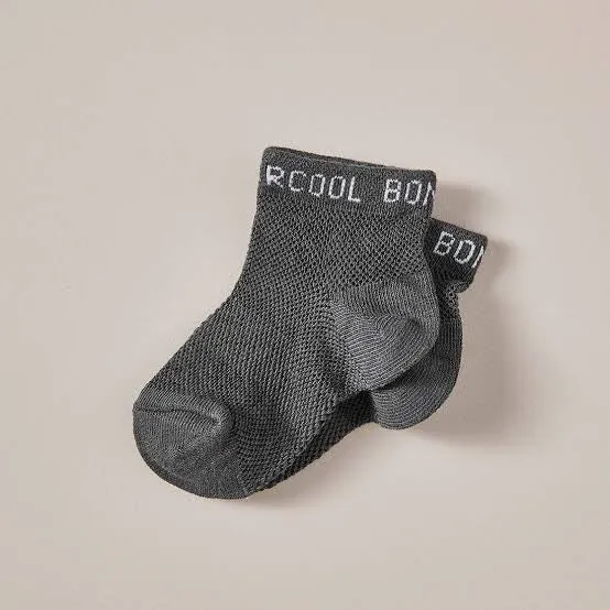 Bonds Baby Wondercool Low Cut Socks 2 Pack - Charcoal
