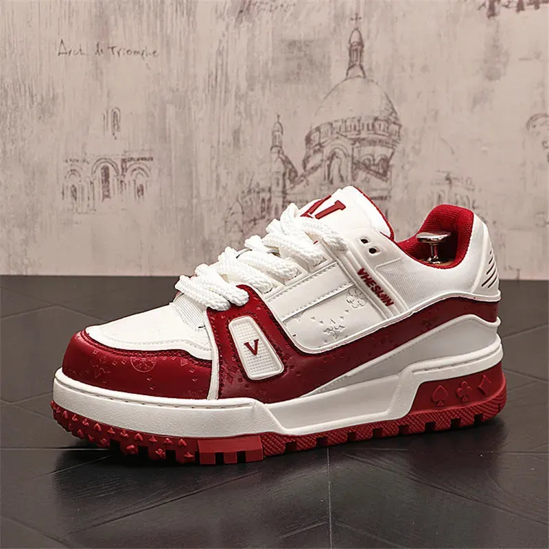 British Designer Wedding Party Shoes Autumn Fashion Casual Sneakers Round Toe Thick Bottom Walking Office Leisure Loafers T146