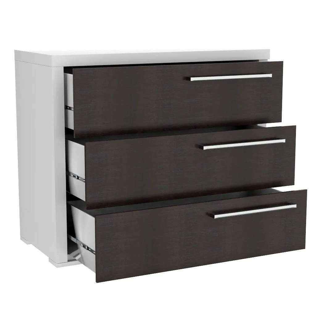 Bureay 3 drawer - Alpine - wood barn and white