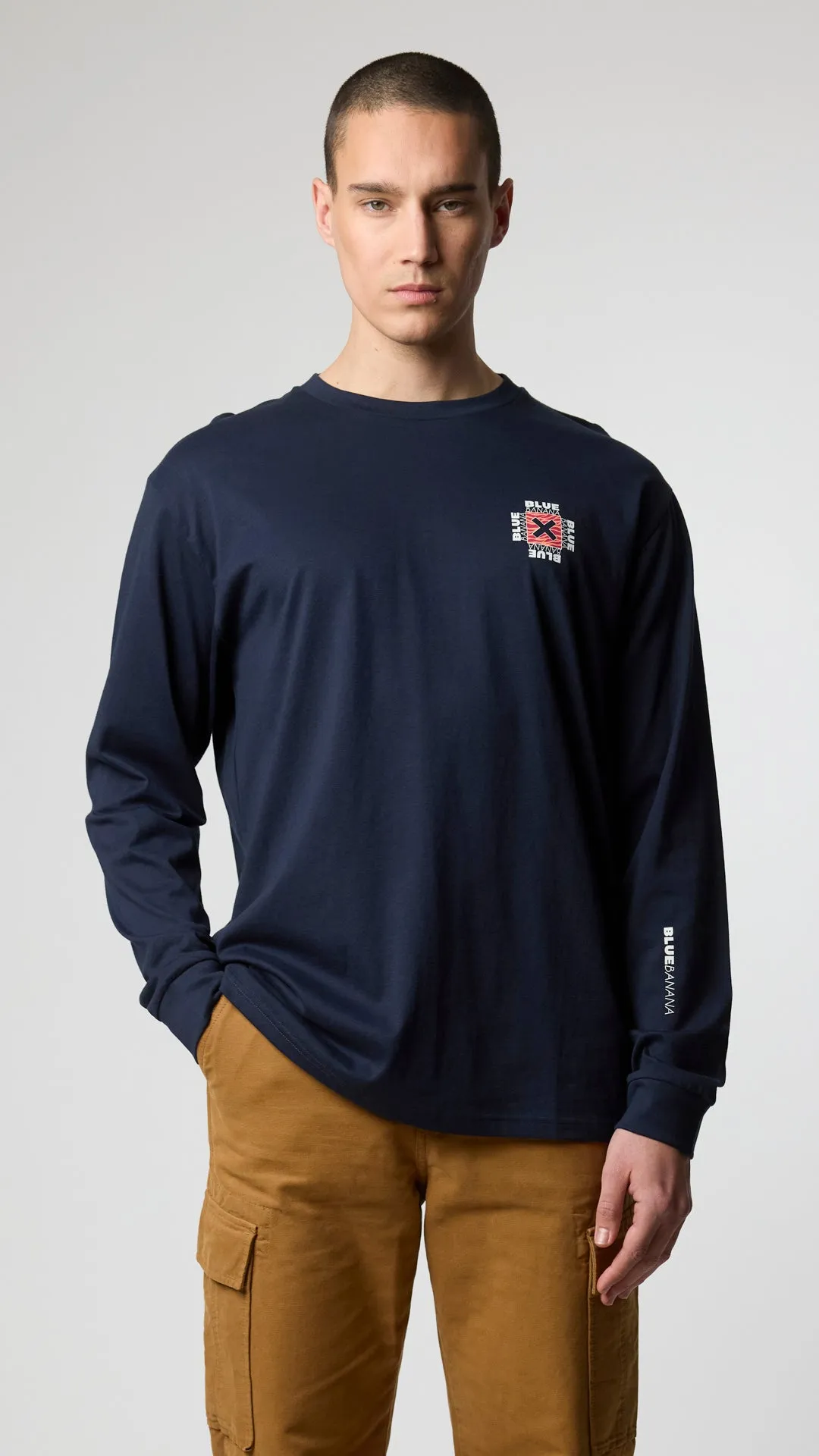 CAMISETA LS FOAM AZUL MARINO