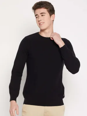 Camla Barcelona Crew Neck Black Sweater For Men