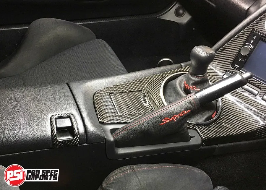 Carbon Fibre A80 (Mk4) Supra Gear Shifter Surround   Ash Tray Lid   Window Switch Cover 3pc Set