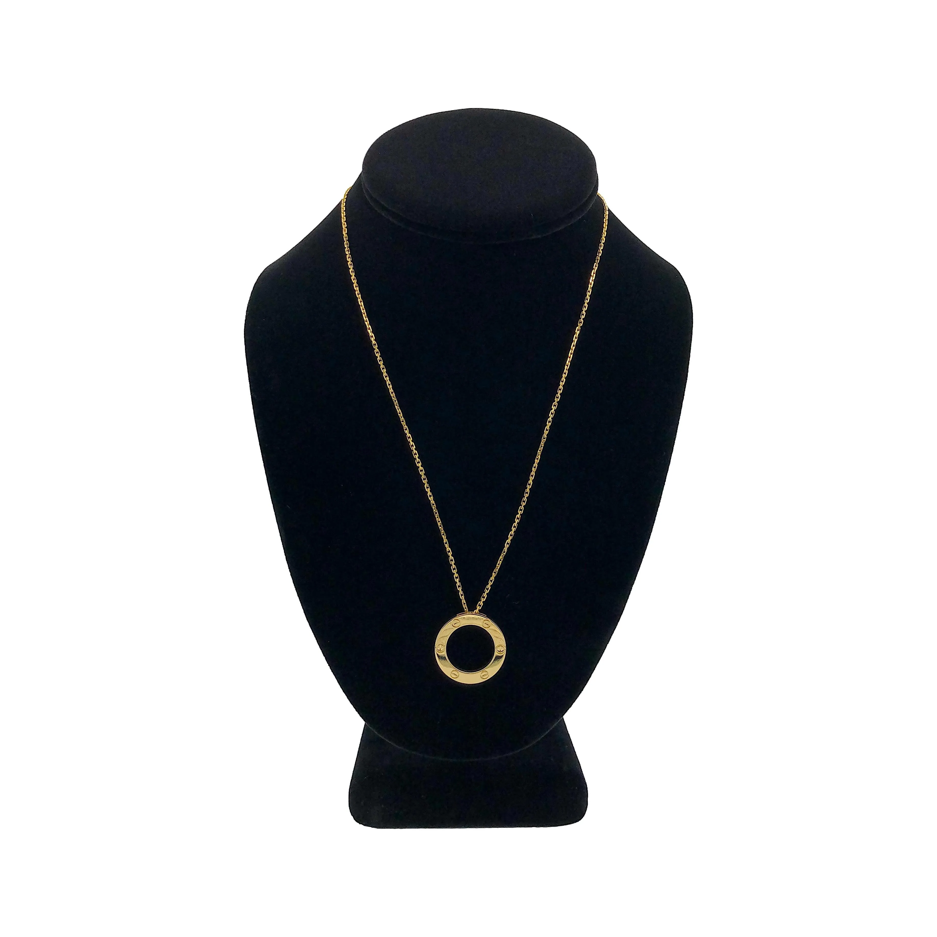 Cartier Love 18K Yellow Gold Pendant Necklace 18"Long w/papers