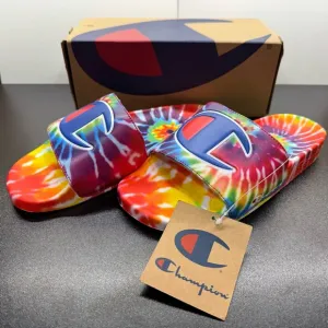 Champion Tie Dye Slides Size 6Y Womens 8