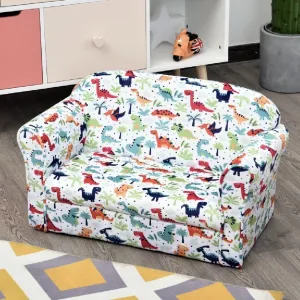 Children’s Dinosaur Design 2 Seater Sofa Chair | Multicoloured | 3-9 Years