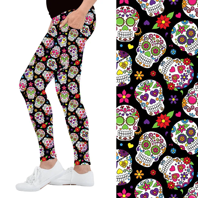 Colour Skulls Deluxe Pocket Leggings