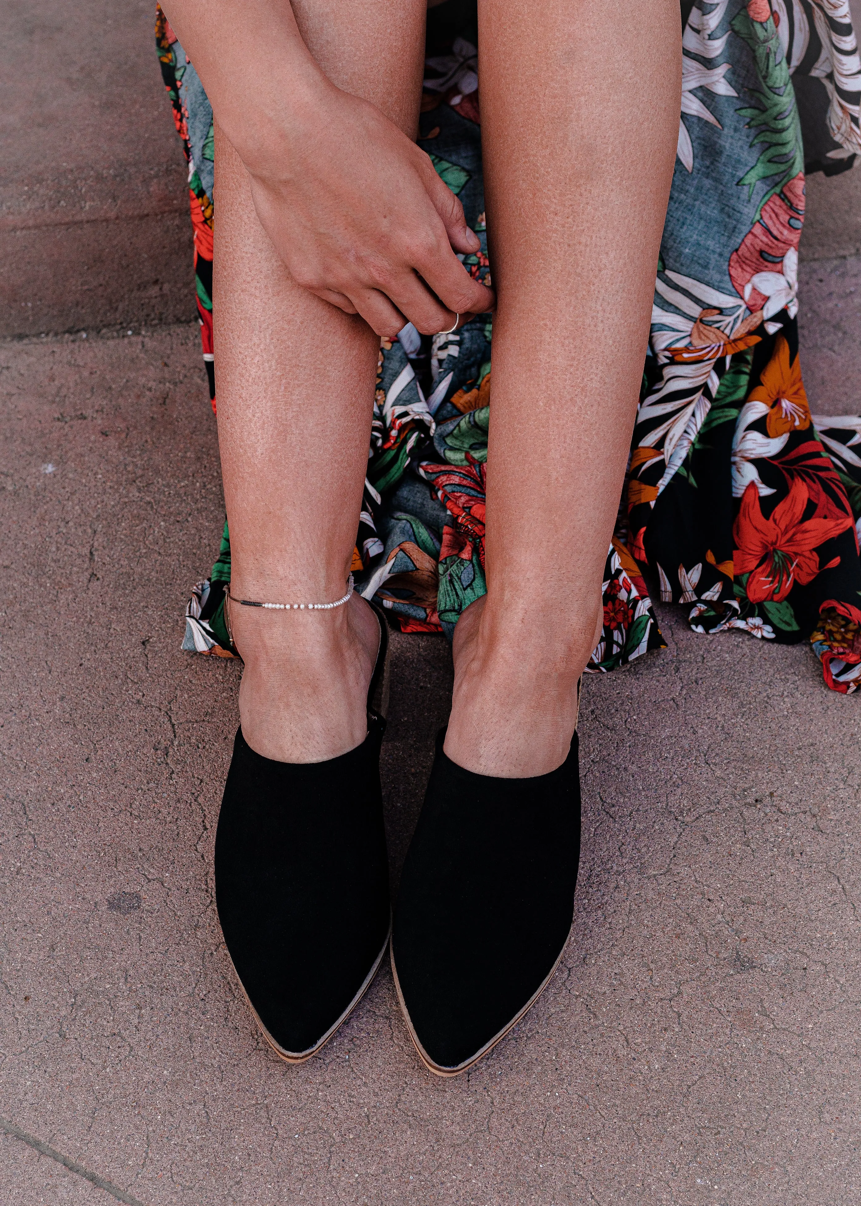 Comfort Calls Suede Heeled Mule