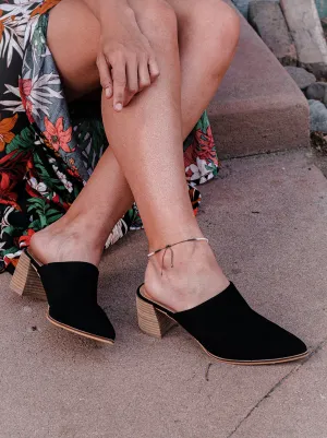 Comfort Calls Suede Heeled Mule