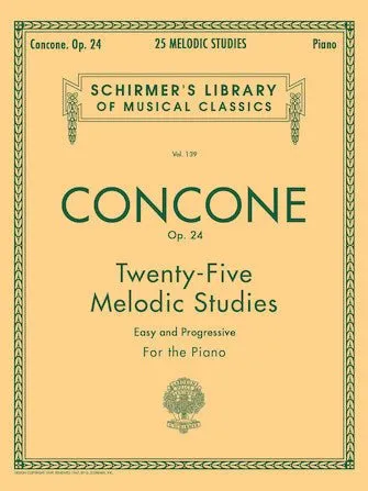 Concone, 25 MELODIC STUDIES, OP. 24