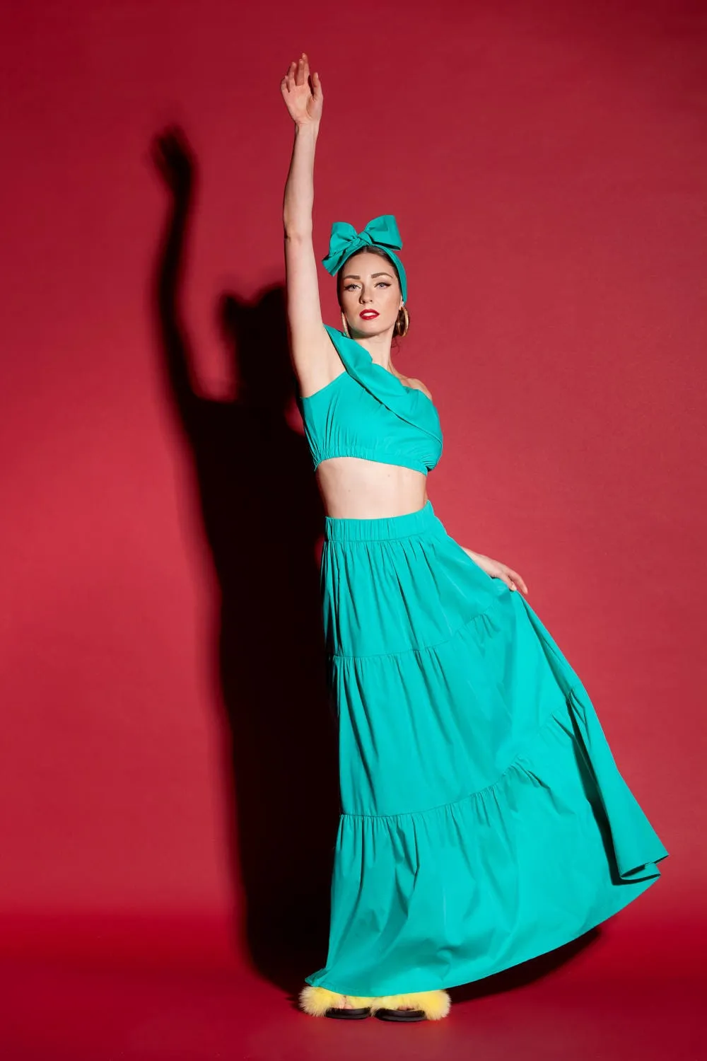 Crop Off Shoulder Top And Maxi Skirt Set, Gypsystyle skirt, Gypsystyle clothing, Off the shoulders top, Crop top, Loose Maxi