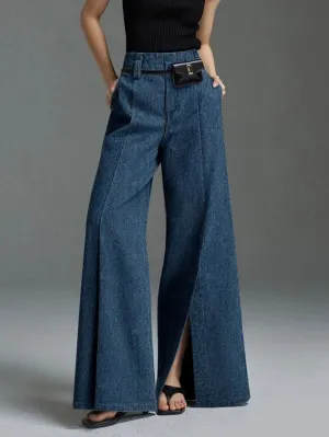 Denim Split Pants