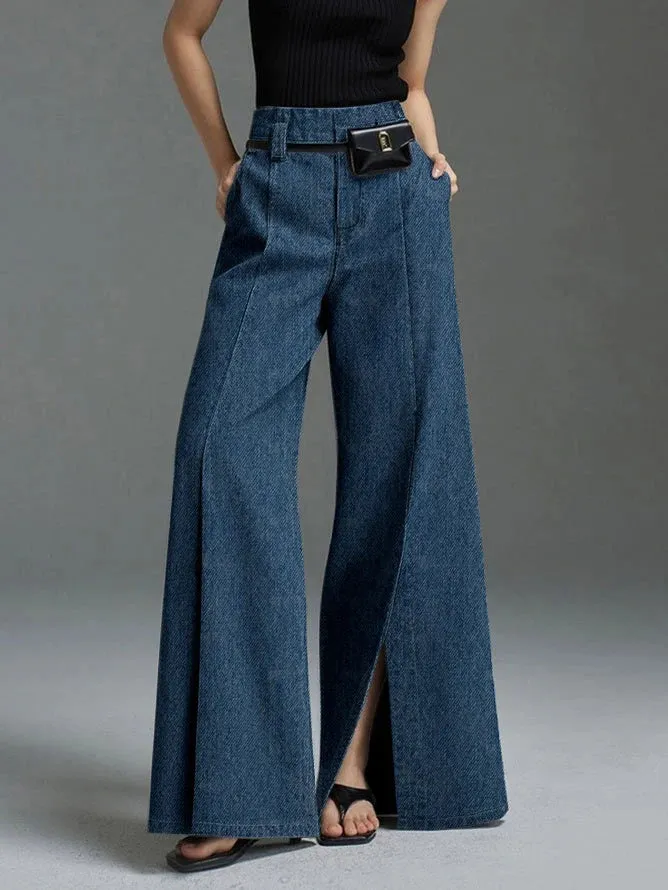 Denim Split Pants