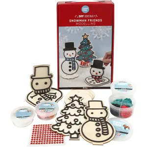 DIY Kit Wooden Figures Foam Clay Rhinestones Decoration Crafts - Polar