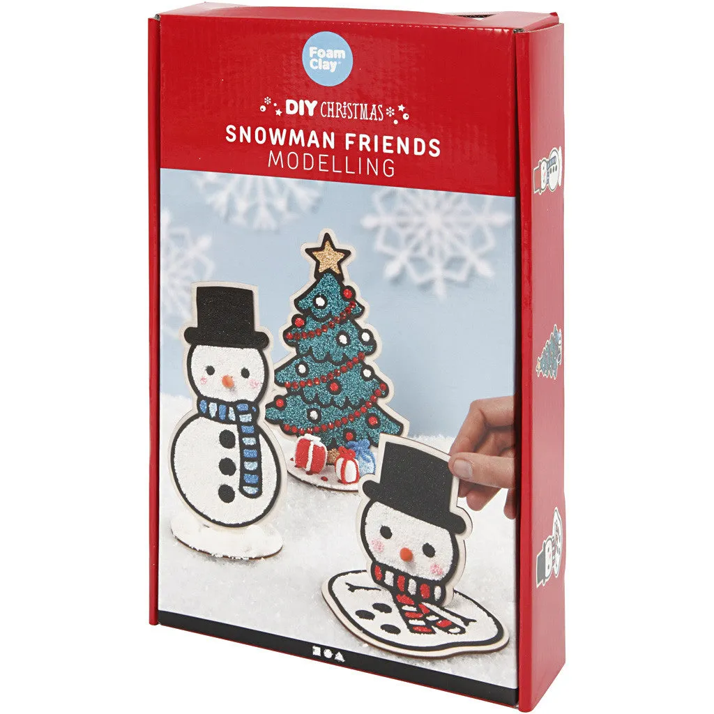 DIY Kit Wooden Figures Foam Clay Rhinestones Decoration Crafts - Polar