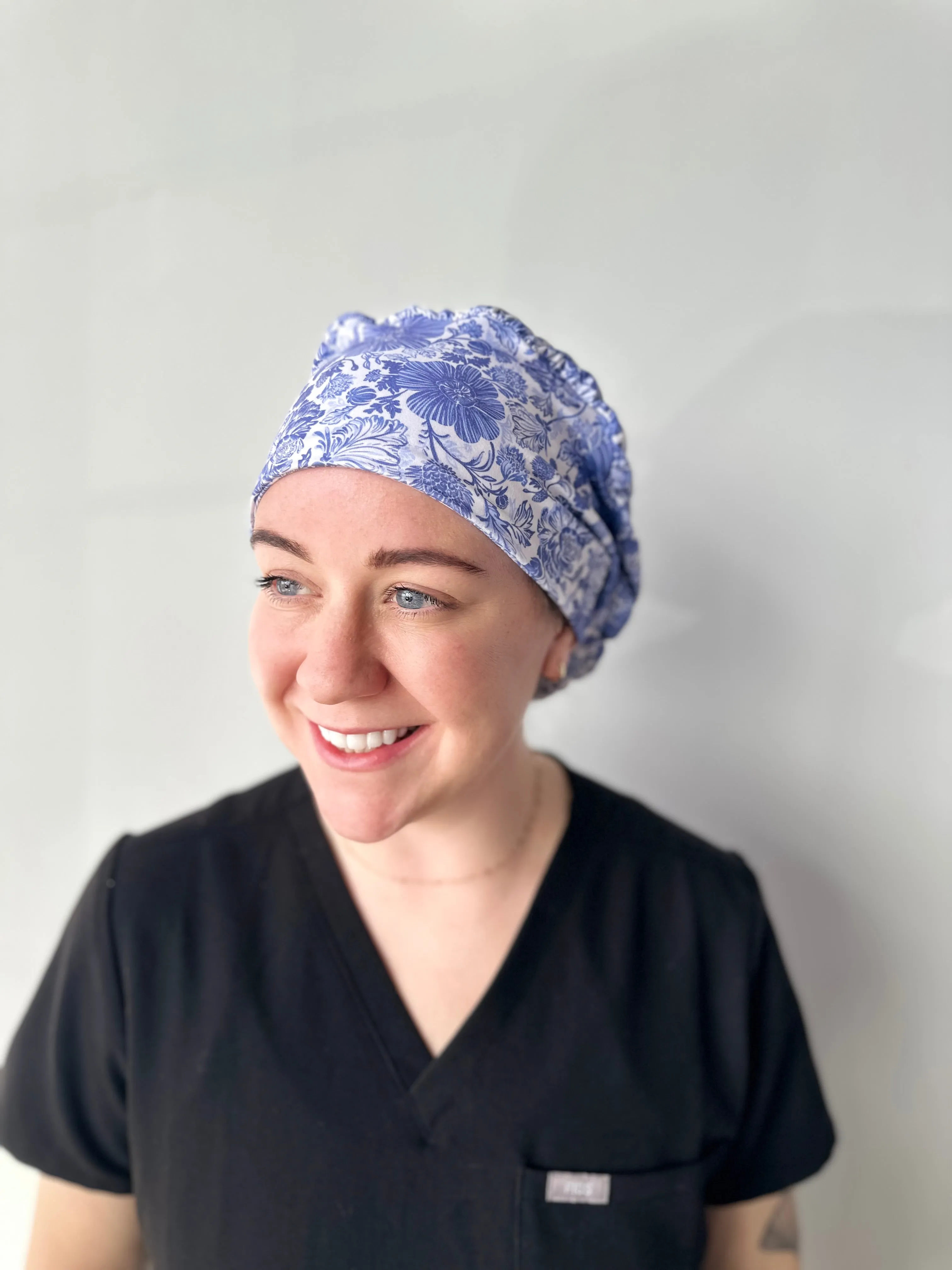 DuoStyle Scrub Hat - Blue Floral
